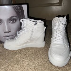 Brand New, Never Worn - J Lo High top wedge sneakers